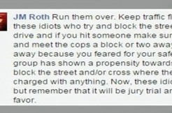 Facebook Post on how to run people cover, allegedly by cop
