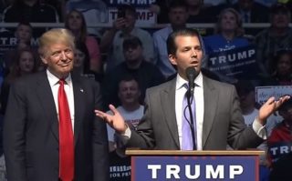 Image of Donald Trump and Donald Trump Jr via screengrab