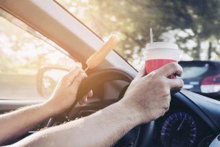 coffeee-driving via shutterstock