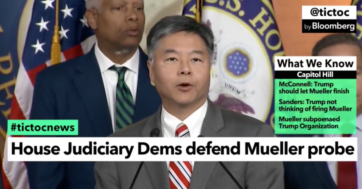 Ted Lieu Donald Trump consciousness of guilt House Judiciary Committee Robert Mueller