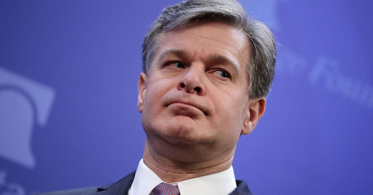 Christopher Wray Donald Trump warning