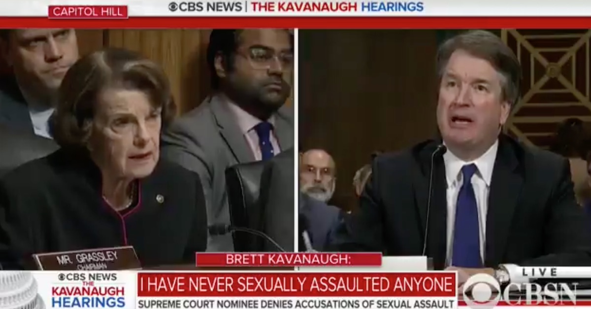 brett kavanaugh dianne feinstein showdown