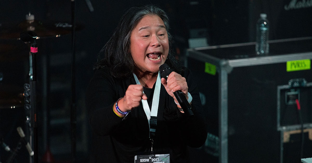 Tina Tchen speaks at a March 12, 2017 press conference in Austin, Texas. (Photo by Rick Kern/Getty Images for Tumblr.)