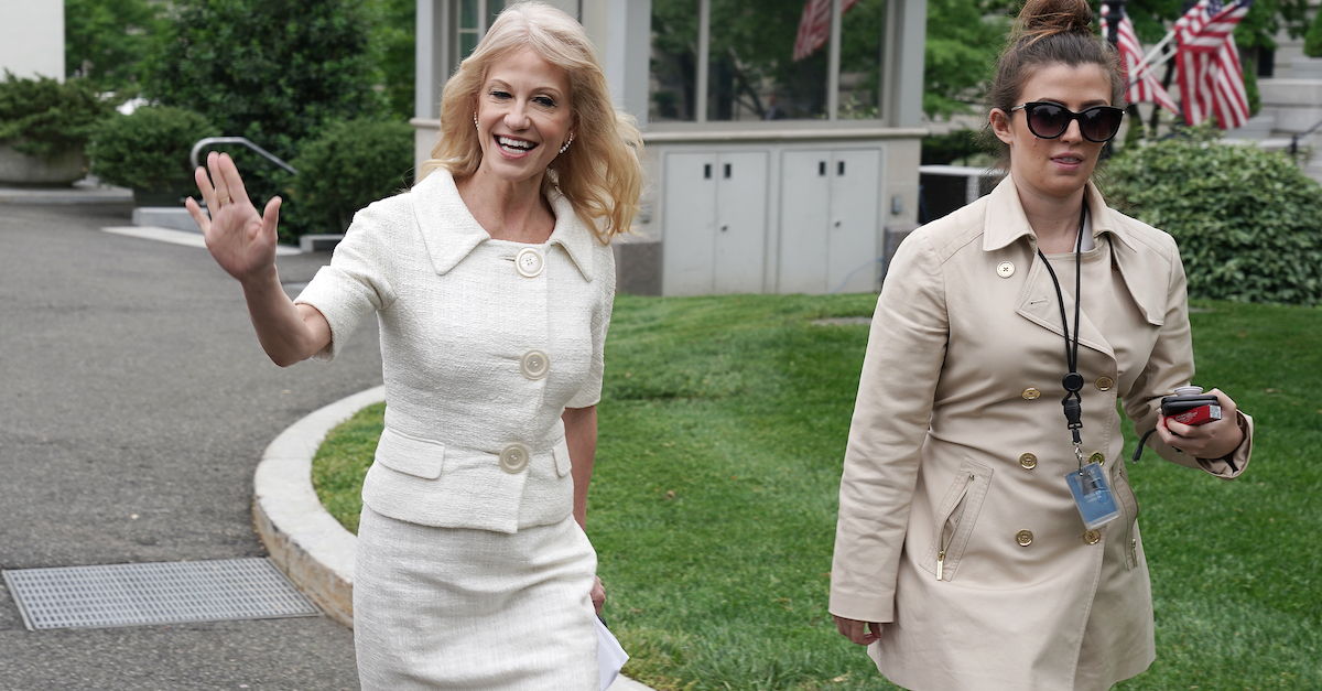 Trump Advisor Kellyanne Conway Speaks To Media At The White House