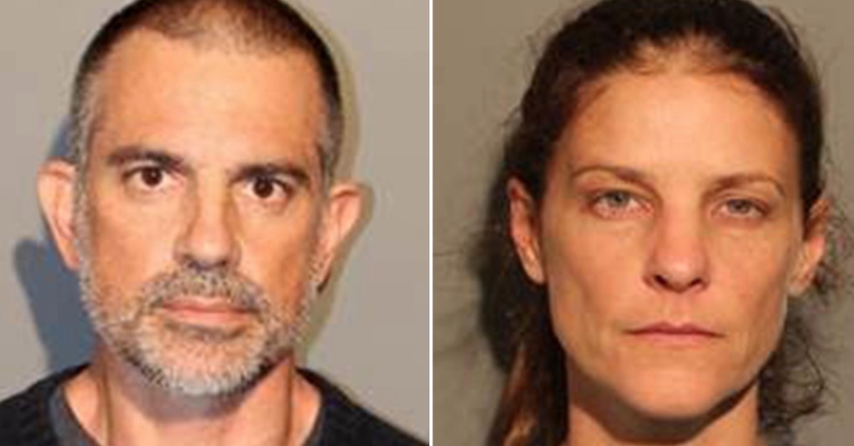 Fotis Dulos and Michelle Troconis. (Mug shots: New Canaan Police Department)