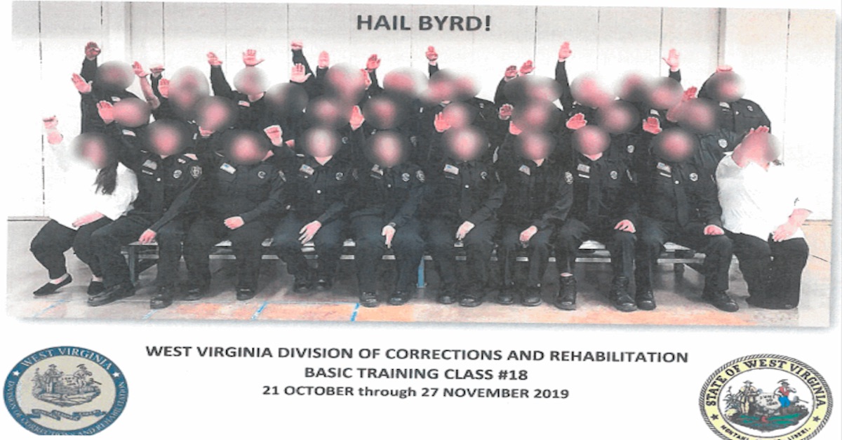 Photo Of Corrections Trainees Nazi Salute Law And Crime