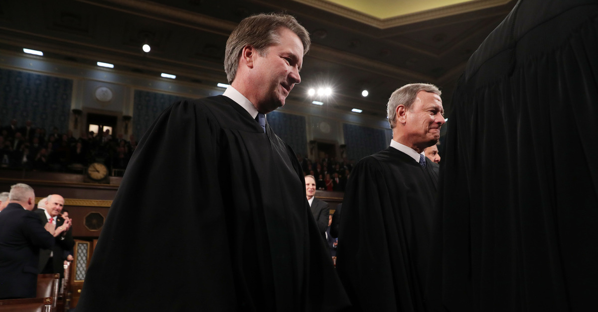 Justices Brett Kavanaugh and John Roberts