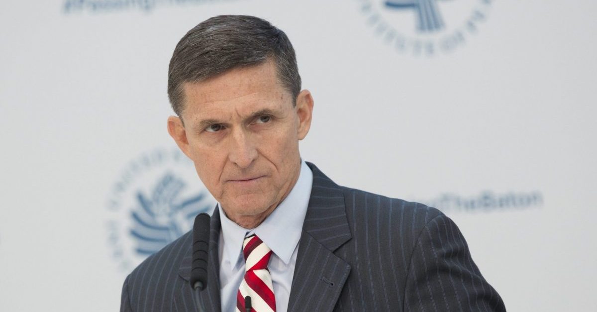 Lieutenant General Michael Flynn (ret.), National Security Advisor Designate speaks during a conference on the transition of the US Presidency from Barack Obama to Donald Trump at the US Institute Of Peace in Washington DC, January 10, 2017.