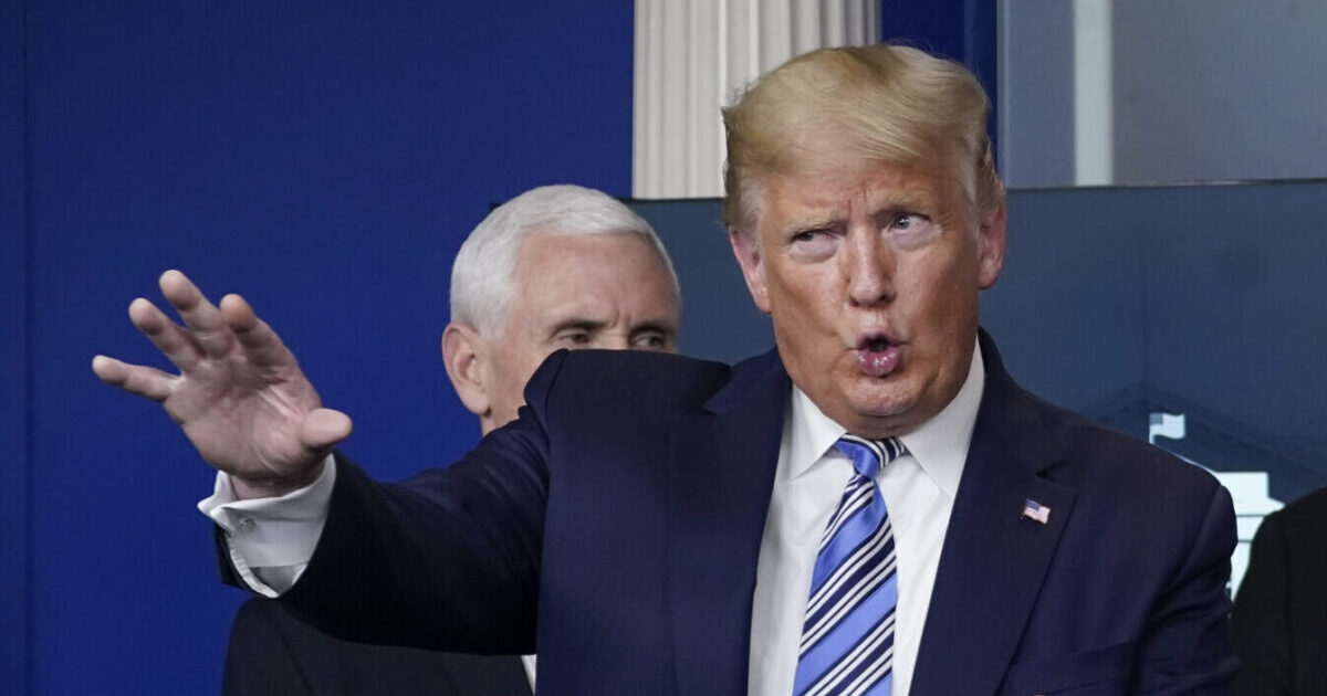 WASHINGTON, DC - MARCH 23:  U.S. President Donald Trump speaks at the daily coronavirus briefing joined by Vice President Mike Pence, Attorney General William Barr and White House coronavirus response coordinator Deborah Birx at the White House on March 23, 2020 in Washington, DC. With the number of deaths caused by the coronavirus rising and foreseeable economic turmoil, the U.S. Congress continues to work on legislation for the nearly $2 trillion dollar aid package to deal with the COVID-19 pandemic.