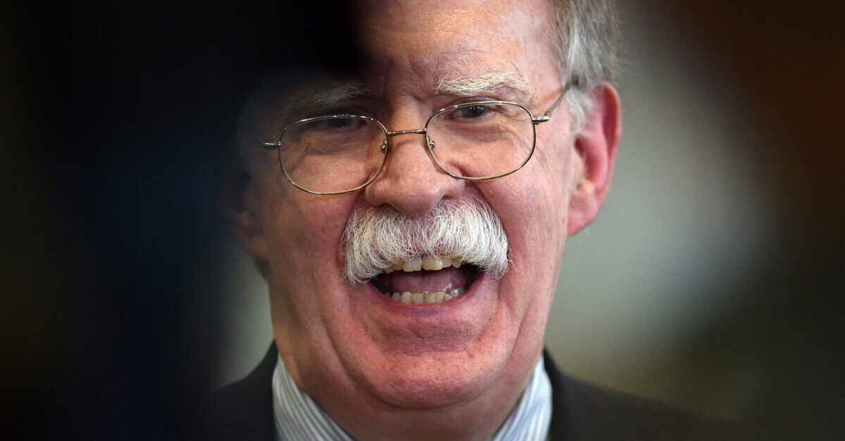 US National Security Advisor John Bolton answers journalists questions after his meeting with Belarus President in Minsk on August 29, 2019. (Photo by Sergei GAPON / AFP)