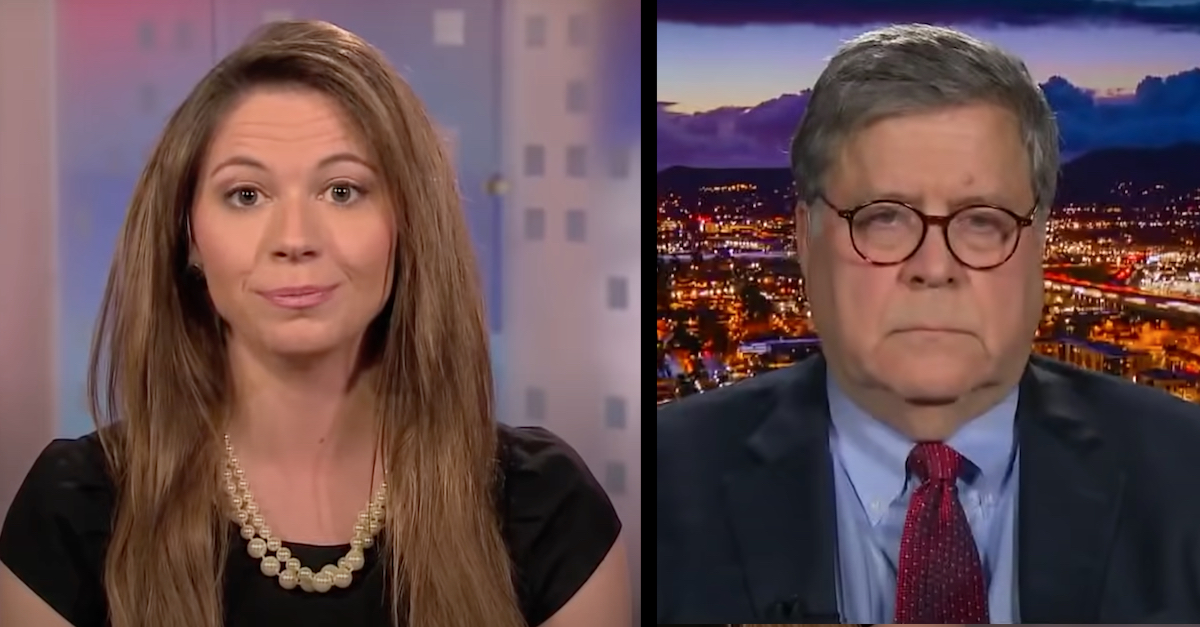 Image of Kerri Kupec and William Barr