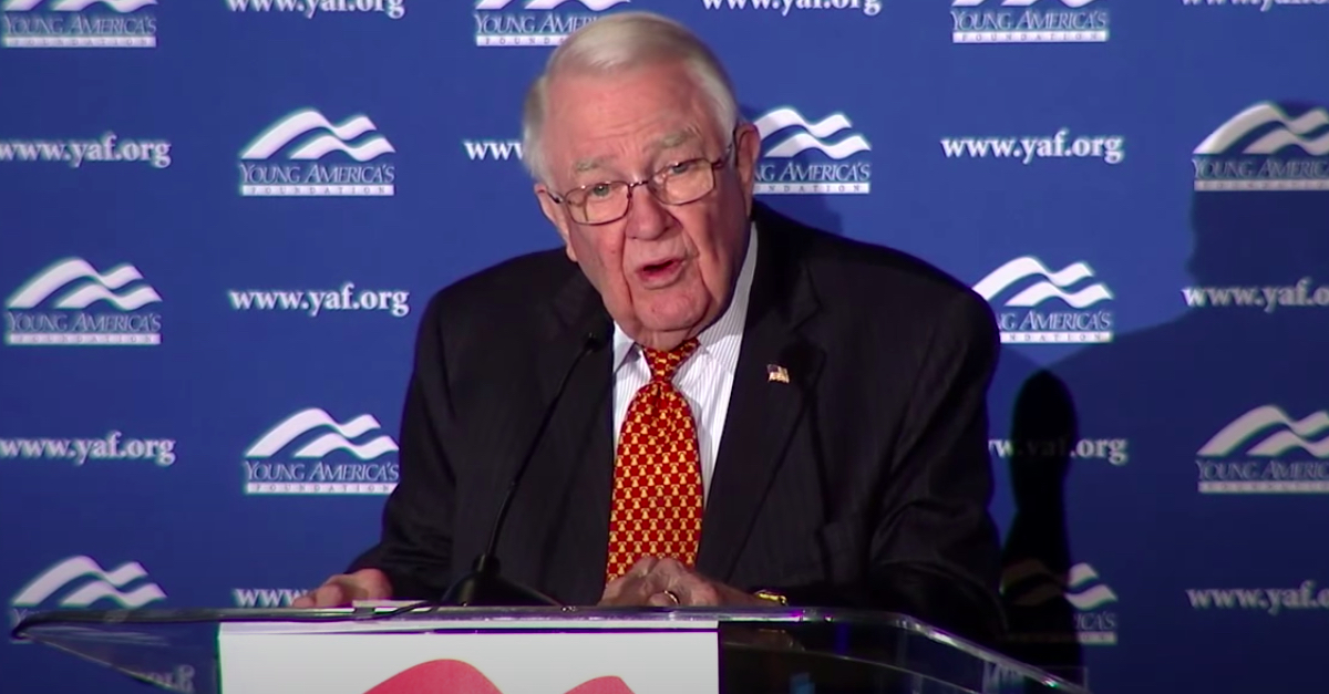 Former U.S. Attorney General Ed Meese at the Young Americans Foundation via YT