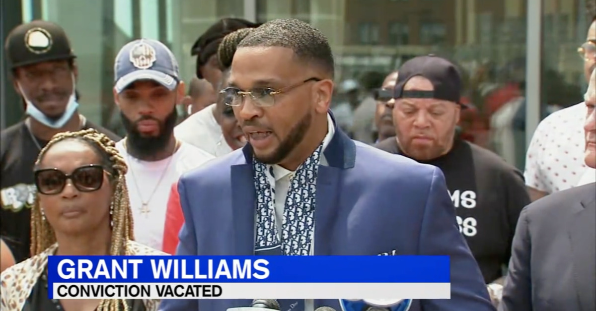 Grant Williams speaks after his conviction is overturned