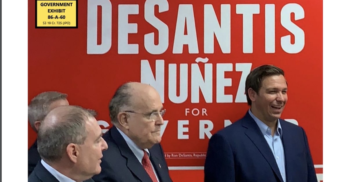 Lev Parnas, Rudy Giuliani and Ron DeSantis