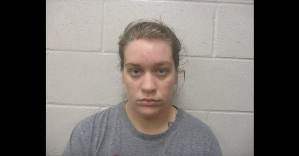 Ashley Burnett appears in a mugshot