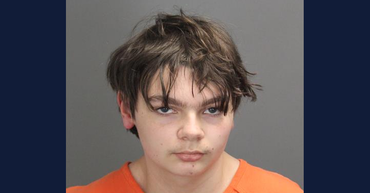 Ethan Robert Crumbley, 15, appears in a mugshot released by the Oakland County Jail in Michigan.