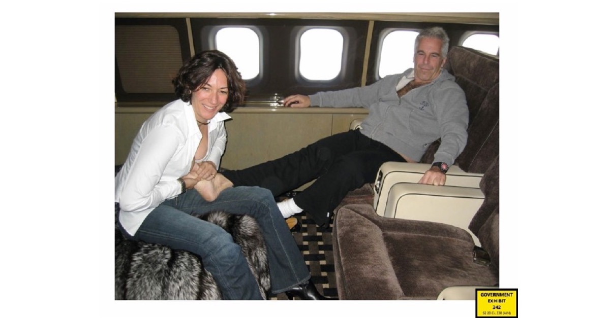 Ghislaine Maxwell appears to be giving Jeffrey Epstein a foot massage (2)