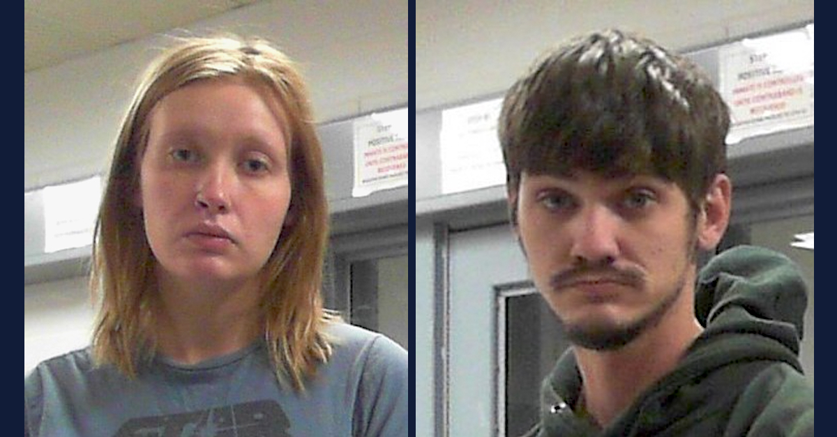 Michaela Hupp and Robert Lee Filius appear in mugshots maintained by the West Virginia Regional Jail & Correctional Facility Authority.