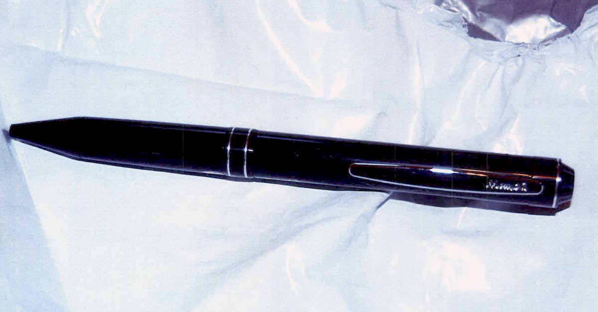 State's exhibit 67 shows a spy pen that allegedly recorded conversations between Suzanne Morphew and a man with whom she was having an affair.