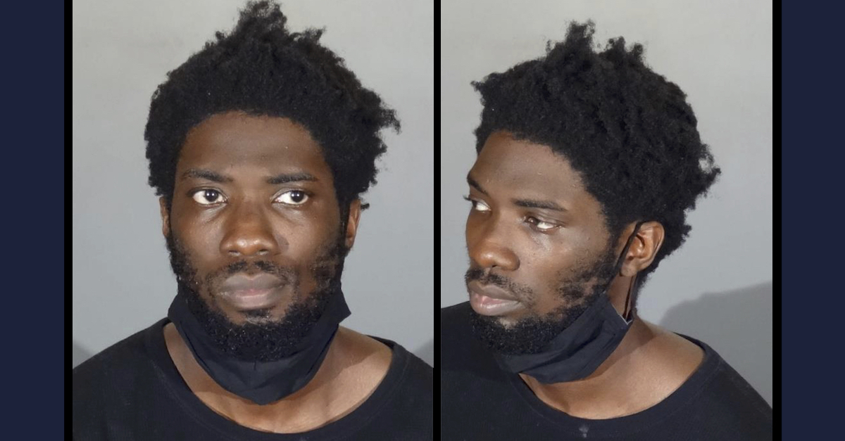 Shawn Laval Smith appears in mugshots released by the Los Angeles Police Department.