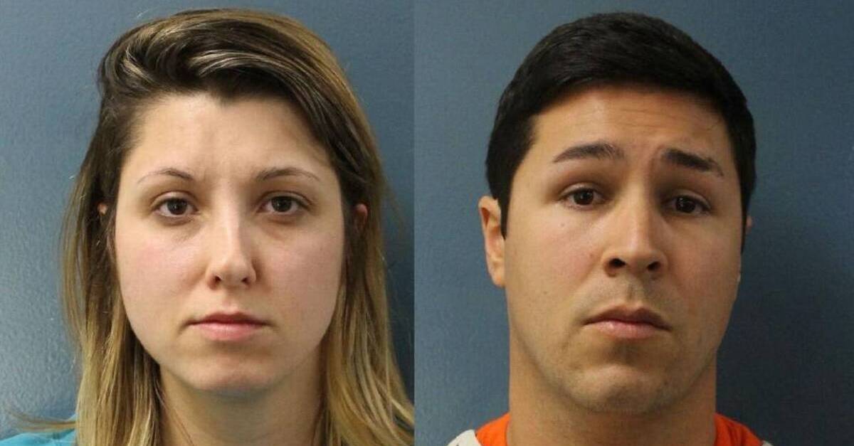 Angela Jimenez (L) and Daniel Ramirez (R) appear in booking photos