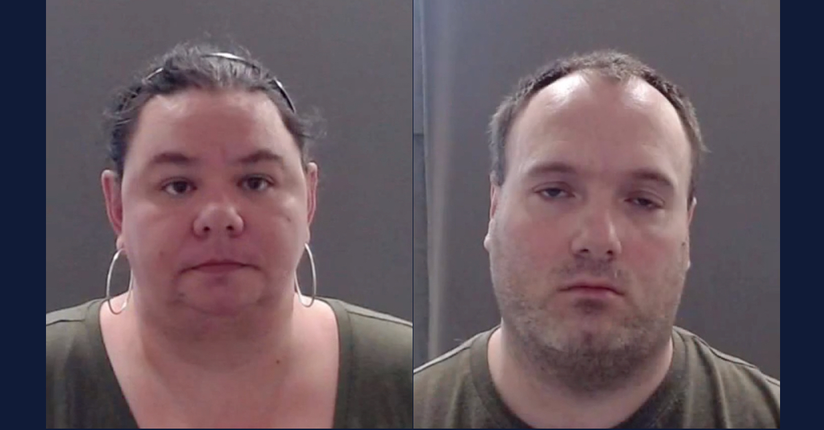 Lisa Marie Waldron (L) and Anthony Michael Waldron (R) appear in mugshots