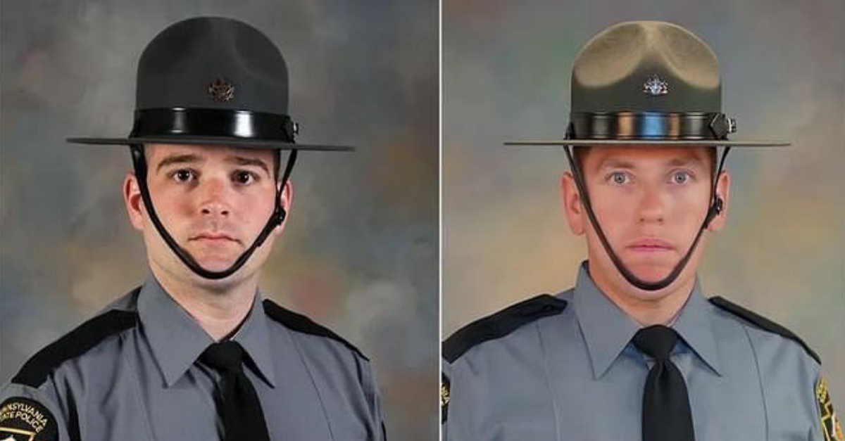 Fallen Troopers Pennsylvania State Police Troopers Martin Mack III (left courtesy of PSP) and Branden Sisca (right courtesy of PSP)