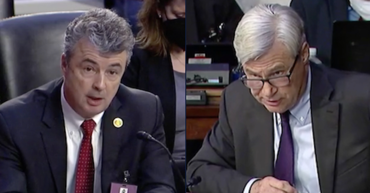 Republican Alabama Attorney General Steve Marshall refuses to acknowledge Joe Biden as the "duly elected" president of the U.S. in response to questions from Sen. Sheldon Whitehouse (D-RI)
