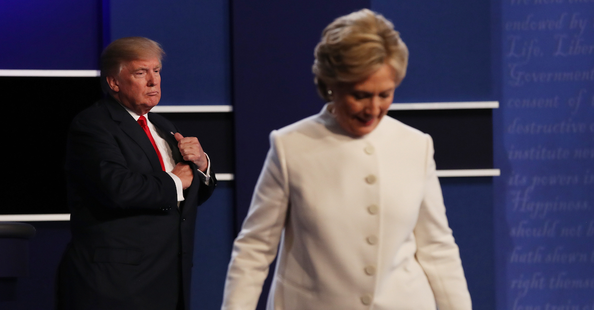 Donald Trump and Hillary Clinton debated each other on October 19, 2016 in Las Vegas, Nevada.