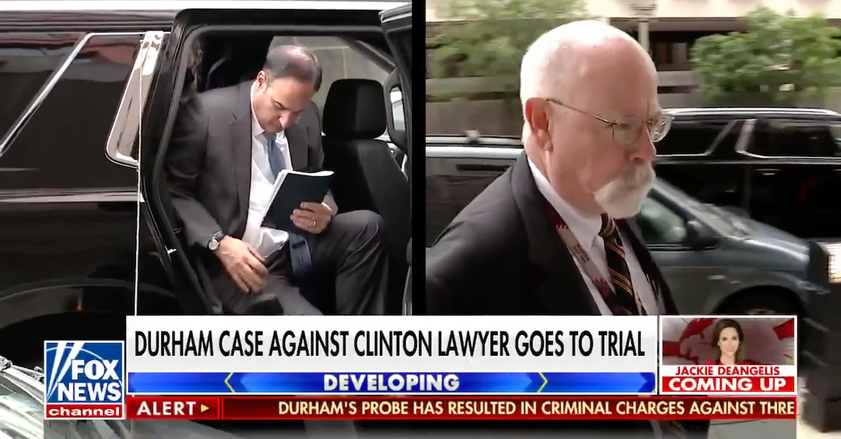 Michael Sussmann and John Durham were captured by FOX News cameras walking into federal court in Washington, D.C.