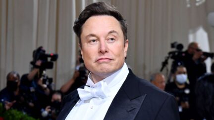 Elon Musk appears in a white bow tie