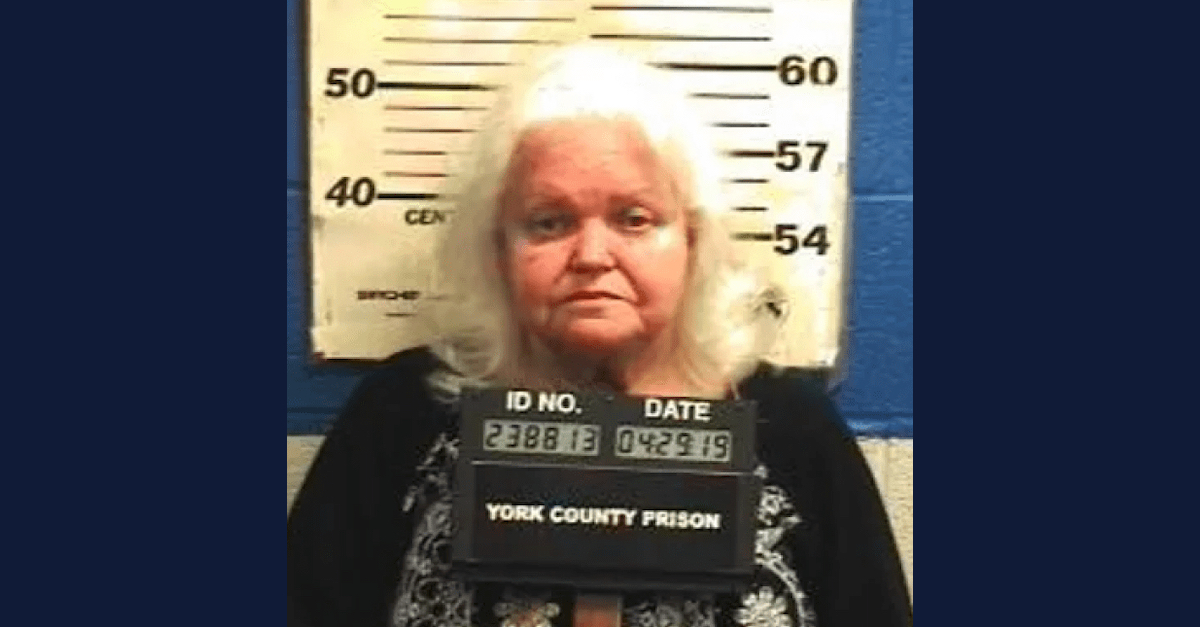 Virginia Hayden appears in a mugshot