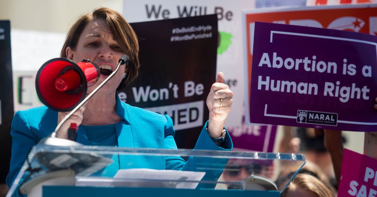 Senator Amy Klobuchar (D-Minn.) at abortion rally