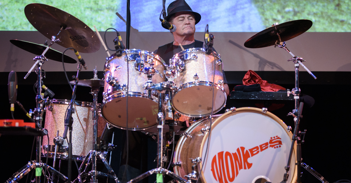 Micky Dolenz plays the drums