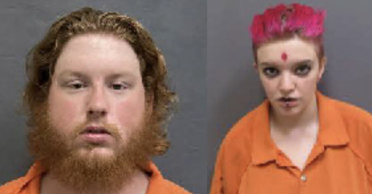 Coby Jerome Jordan (L) and Molly Michele Jarrett (R) appear in booking photos