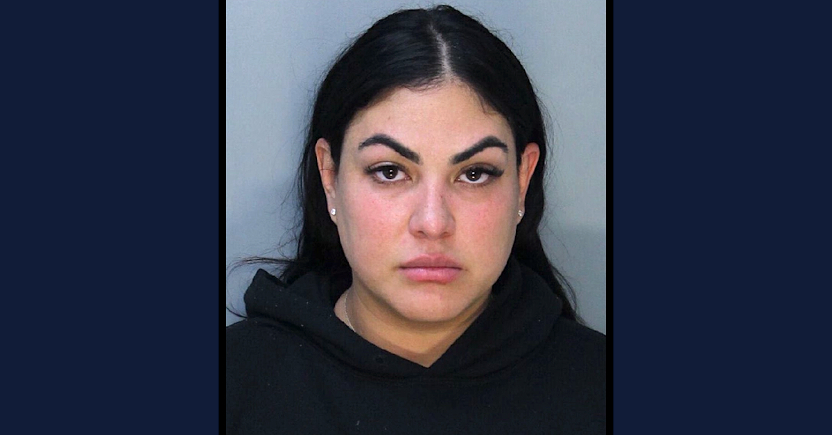 A booking photo shows Yessenia Sanchez.