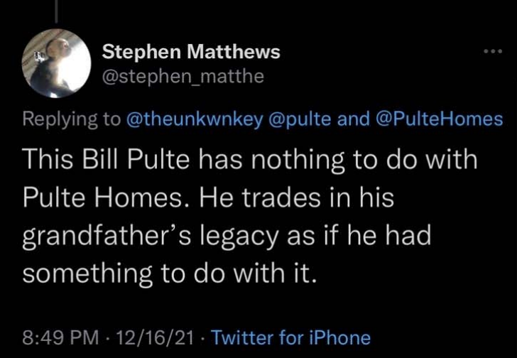 Bill Pulte's lawsuit links this tweet to Brandon Jones. (Image from lawsuit)