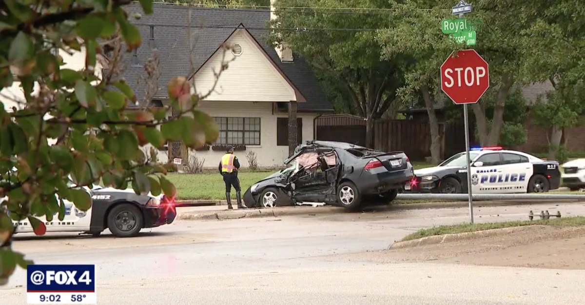 The scene of a fatal hit-and-run crash in Dallas