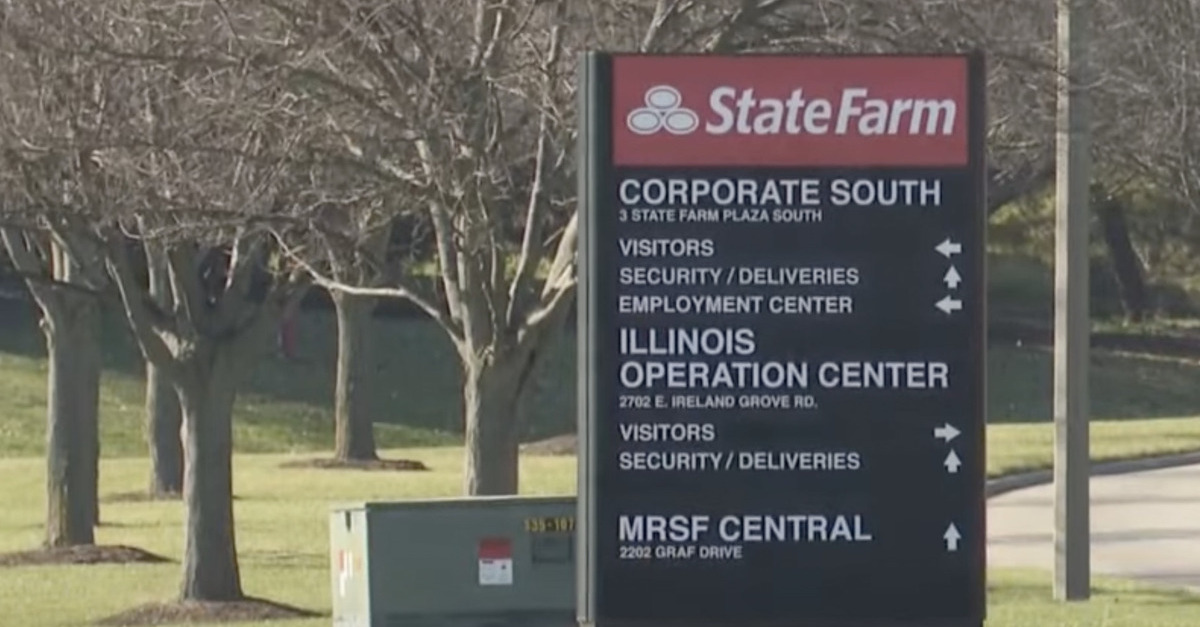 A State Farm building in Illinois is shown.