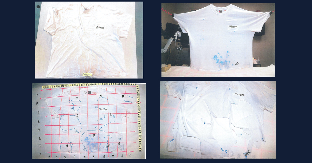 Various images of the Murdaugh T-shirt over time