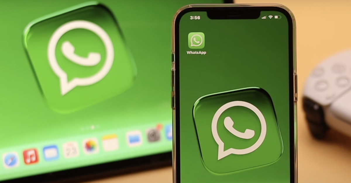 WhatsApp app displayed on an iPhone