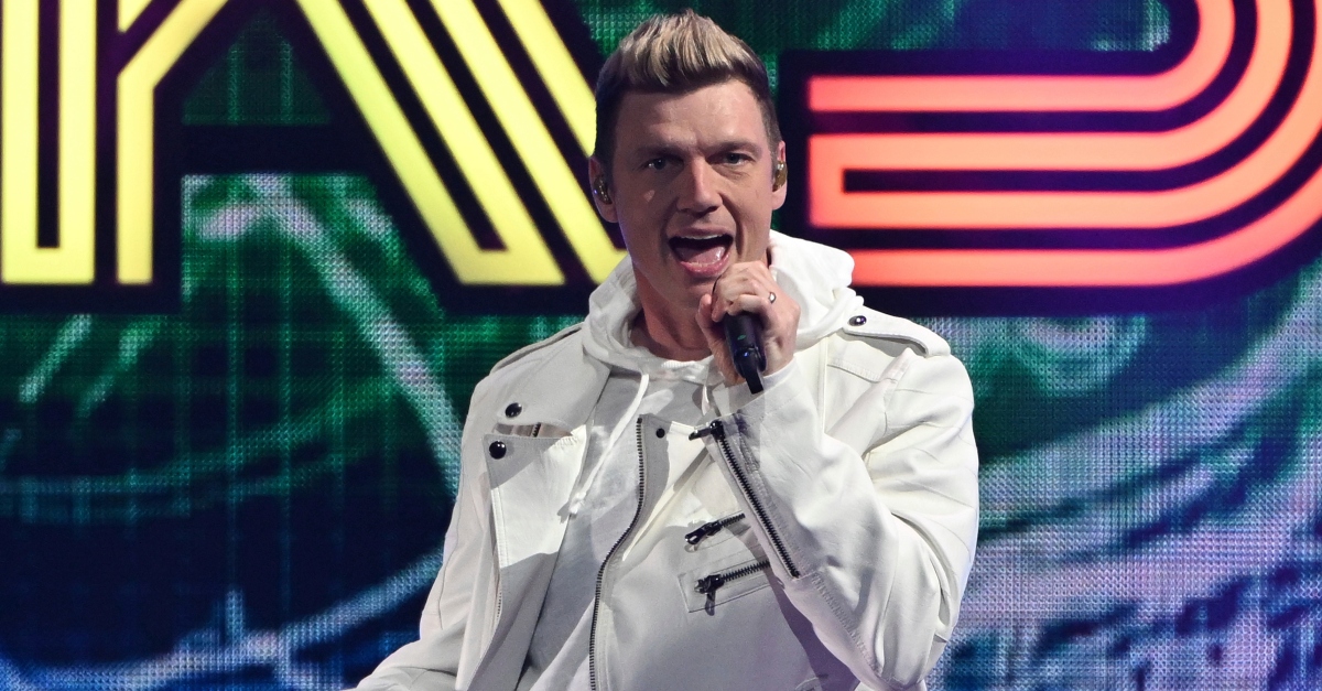 SUNRISE FL - DECEMBER 18: Nick Carter of the Backstreet Boys performs during the iHeartRadio Y100 Jingle Ball 2022 at The FLA Live Arena on December 18, 2022 in Sunrise, Florida. Credit: mpi04/MediaPunch /IPX