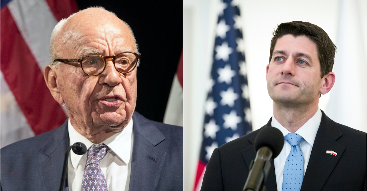 Rupert Murdoch and Paul Ryan
