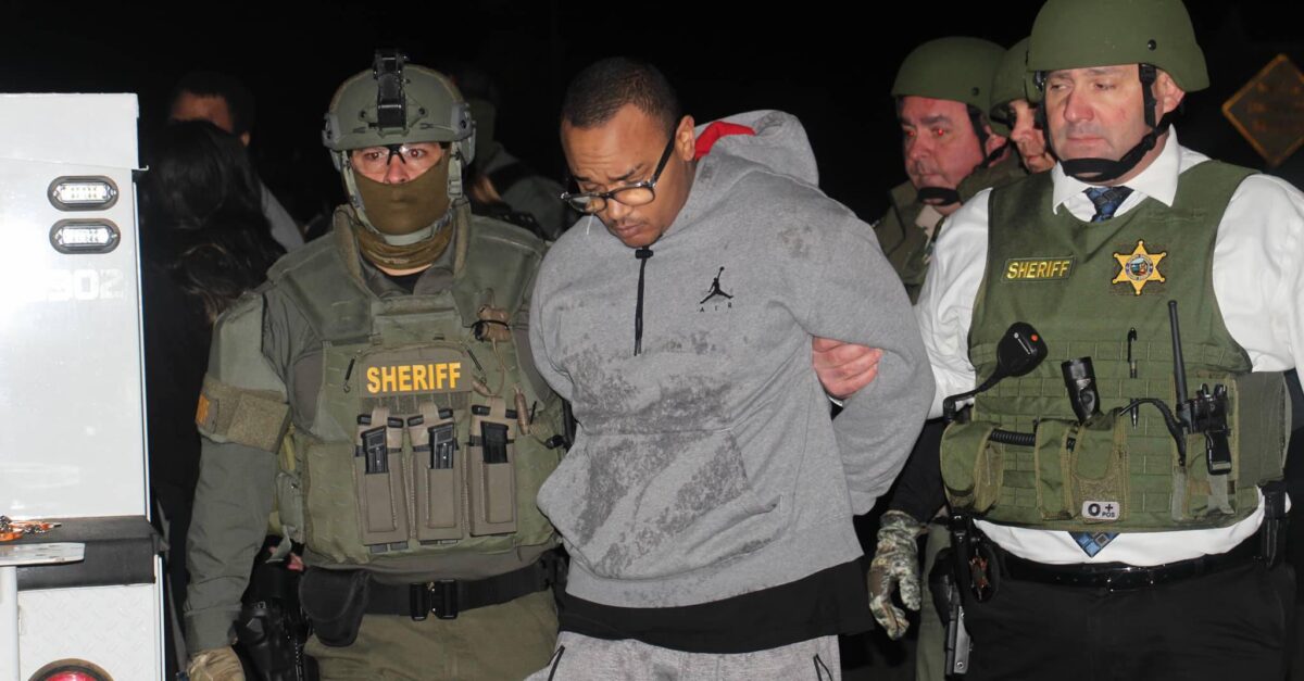 Noah David Beard, 25, of Visalia is arrested on Friday, Feb. 3, 2023 in connection with a massacre that left six people dead in the Central California town of Goshen. (Tulare County Sheriff’s Office)