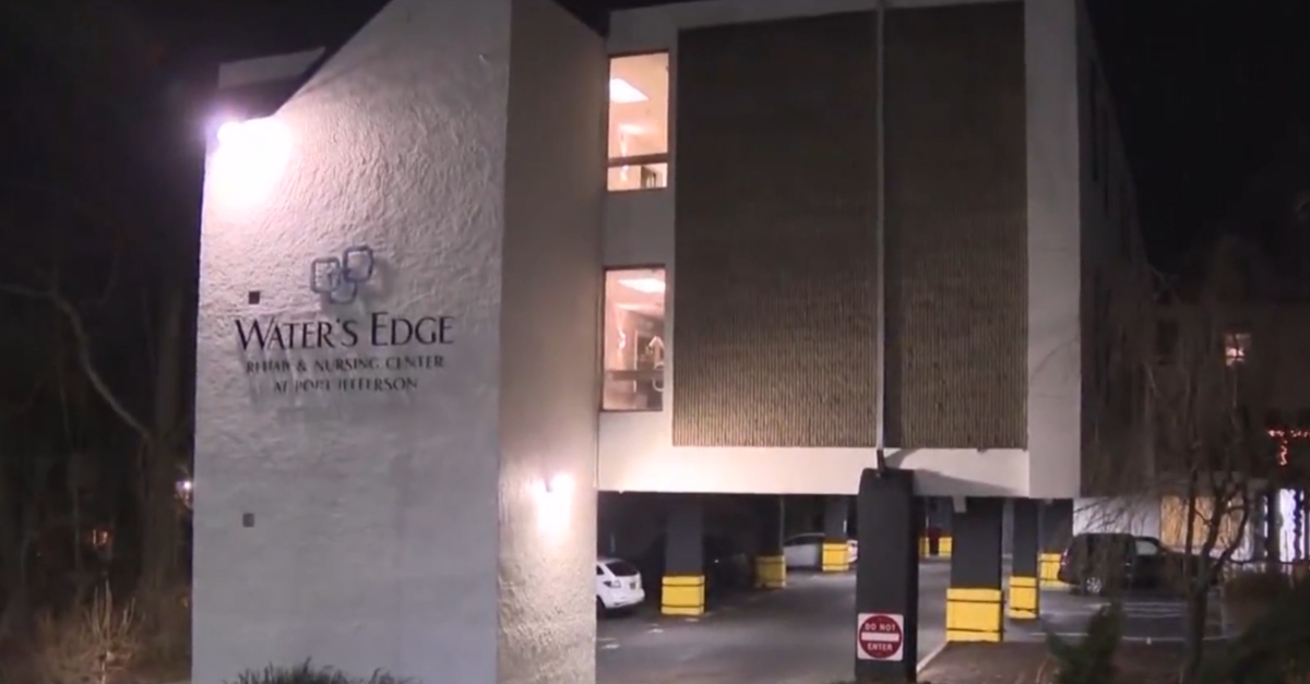 Authorities say that an 82-year-old woman was pronounced dead at the Water's Edge Rehab and Nursing Center, but a funeral home determined just hours later that she was still alive. (Screenshot: WPIX)