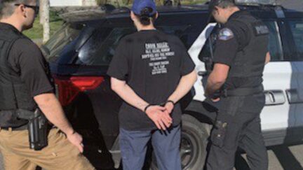Eric Richard Boudreau being arrested by Lacey police officers (LPD)