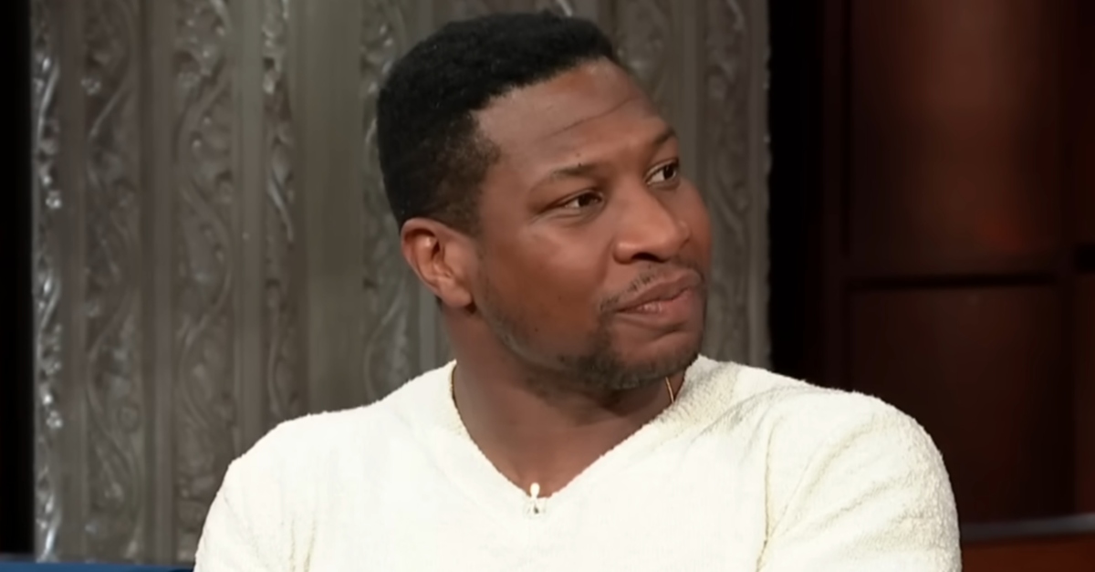 Actor Jonathan Majors was arrested for allegedly assaulting a woman in what cops called a domestic dispute.  (Screenshot: The Late Show with Stephen Colbert)