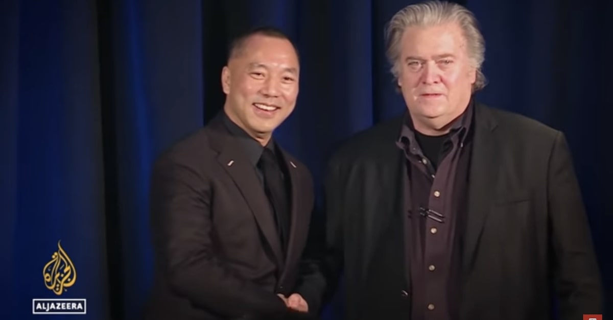 Miles Guo and Steve Bannon
