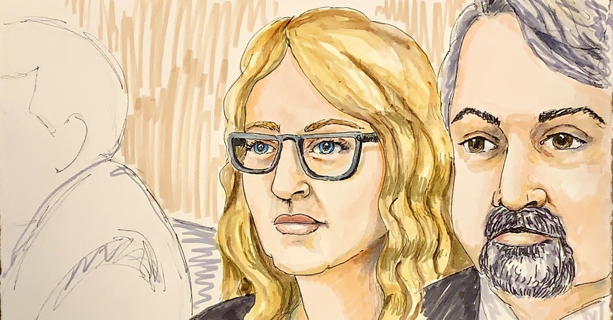 Lori Vallow as sketched on day one of jury selection in her murder trial