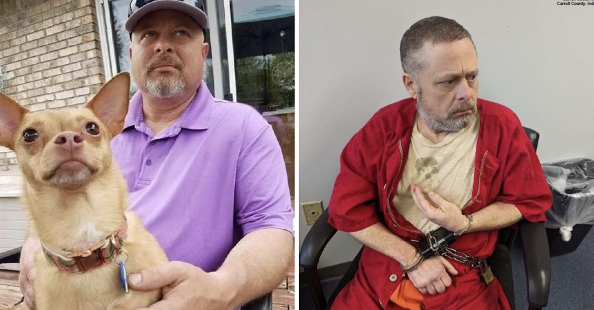 Richard Allen prior to his incarceration (left) and on April 4, 2023 (right) (Carroll County Circuit Court filing)